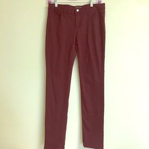 Wine colored jeans